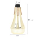 SLADE Trumpet Mute 13.3 x 2.1 x 7 cm Gold Aluminium Mute with Soft Interface For Beginners Low Noise Trumpet Mute 2