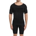 Slankende kompression herre-T-shirt sømløs kropsformende T-shirt elastisk sports-T-shirt holdningsstøttende fitness-T-shirt 1