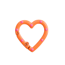 Sleutelhanger 2,5 cm Hart met stippen Metaallegering Metalen hanger Stevige ring Sleuteld decoratie Handtas Rugzak 11