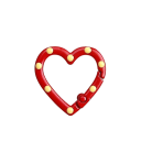 Sleutelhanger 2,5 cm Hart met stippen Metaallegering Metalen hanger Stevige ring Sleuteld decoratie Handtas Rugzak 4