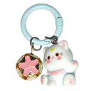 Sleutelhanger Hars Universele maat Schattige katten met bloem Sleutelhanger voor sleutels, rugzak, handtas Versiering Cadeau voor vrouwen 4