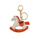 Sleutelhanger Houten Paard 7 x 6 cm Kunstleer Decoratieve Sleutelhanger voor Handtas Rugzak Schattige Modeaccessoire Cadeau 4