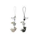 Sleutelhanger Kralenmetaal Metalen sleutelhanger met decoratieve kralen Elegante accessoire voor sleutels Rugzak Handtas 1