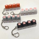 Sleutelhanger met vier zachte siliconen kattenpootjes Antistressspeelgoed Sleutelhanger voor tas of mobiel 2