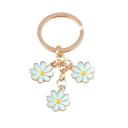 Sleutelhanger Zinklegering Bloemmotief Metalen sleutelhanger tas rugzak Elegantieve decoratieve accessoire 2