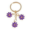 Sleutelhanger Zinklegering Bloemmotief Metalen sleutelhanger tas rugzak Elegantieve decoratieve accessoire 5