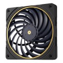 Slim Fan for Computer Case 120 x 120 x 15 mm TL-B12015 EXTREM with 4-Pin Connector Black with Gold Trim for Compact PC 7