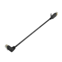 Slim LAN kabel Cat6a RJ45 s 90° úhlovým konektorem 1 m UTP PVC černý pro router, switch a síťové připojení v omezeném prostoru 2