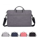 Slim Laptop Bag with Handles and Detachable Shoulder Strap Front Zip Pocket for Small Items Polyester Fabric For Work and School 6