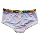 Slips de bain noirs pour hommes avec imprimé de citrons et de feuilles et cordon de serrage à la taille avec œillets en métal pour la plage 6