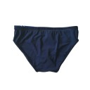 Slips de bain pour hommes à lacets bleu foncé avec rayures en polyester à séchage rapide, maillots de bain sportifs pour la plage et la piscine 3