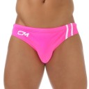 Slipuri de baie pentru bărbați uni cu dungi Nylon Spandex Croi aderent Talie elastică Costume de baie pentru plajă piscină cu inscripție cm 4