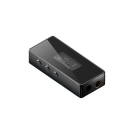 Sluchátkový zesilovač s DAC Hi-Fi čip drátové připojení kovová konstrukce 5 x 5 x 5 cm černý pro telefon a notebook 1