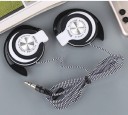 Słuchawki basowe z zawieszeniem za uchem Wtyk jack 3,5 mm Częstotliwość 20 Hz do 20 kHz Czułość 98 dB Impedancja 16 Ω Kabel 1,1 m Tworzywo 6