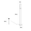 Słup ogrodowy LED 80 cm Z ostrzem do ziemi 7 W IP65 Wodoodporny 85–265 V Aluminium i akryl Białe światło 6000 K Do trawnika 4