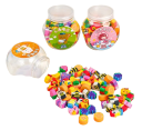 Små farvede viskelædere 50 stk. i to æsker Mini viskelædere til børn med søde motiver 2 plastikbeholdere med viskelædere 5,5 x 5,3 cm 2