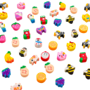 Små farvede viskelædere 50 stk. i to æsker Mini viskelædere til børn med søde motiver 2 plastikbeholdere med viskelædere 5,5 x 5,3 cm 4
