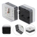 Small Analog Clock 6x3x5.8 cm Easy-to-read Dial Loud Beeping Portable Alarm Clock Powered by 1 AA Battery For Bedroom Office Travel 6