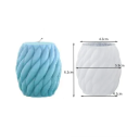 Small Candle and Soap Making Mould Oval with Spiral Pattern 5.4 x 5.4 x 6 cm Silicone Mould for Decorations 2