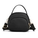Small ladies' crossbody handbag with a handle and wide adjustable strap Multiple zip compartments Polyester Dimensions 17 x 14 x 8 cm 1