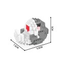 Small Shark Building Set on Its Back 7.2 x 5.2 x 4.5 cm 244 Pieces Cute Sea Figure Shark Made of Blocks for Creative Assembly 2