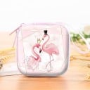 Small tin case for small items with colourful print Sturdy metal box with zip and cord loop Compact size 7 x 7 x 3 cm 14