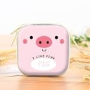 Small tin case for small items with colourful print Sturdy metal box with zip and cord loop Compact size 7 x 7 x 3 cm 15