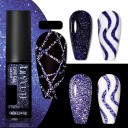 Smalto per unghie scintillante per creare linee sottili Smalto decorativo in gel per unghie con glitter Smalto gel duraturo con pennello sottile e affilato 3