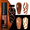 Smalto per unghie scintillante per creare linee sottili Smalto decorativo in gel per unghie con glitter Smalto gel duraturo con pennello sottile e affilato 6