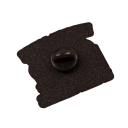 Smaltowany pin szop pracz astronauta z napisem ok. 3,2 × 2,7 cm rysunkowy motyw czarno-biały odznak na plecak klapę odzieży 2