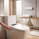 Smart copriletto per WC con bidet Apertura automatica 475 x 435 x 110 mm Sedile riscaldato e display LED Quadrato Bianco Per il bagno 2
