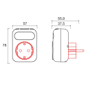 Smart Home Steckdose mit OLED-Display Thermostat WiFi Steuerung Energieeinsparung Hausautomatisierung 7,8x5,7x5,6 cm 2