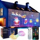 Smart LED lysgardin 1,6 x 1,6 m 256 LED RGB Egen billeder i appen Musiksynkronisering Indendørs og udendørs Til jul 6