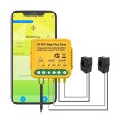 Smart Life WIFI merací prístroj energie so z dvojitými prevodovkami 100–240V Dvojitý prúdový senzor Solárny kWh monitor Štatistiky spotreby Pripojenie k telefónu 39,2 x 39,2 x 18 mm 2
