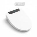 Smart toiletbræt med bidet Opvarmet sæde og varm lufttørring 475 x 435 x 110 mm LED-display V-formet Hvidt Til badeværelset 2