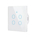 Smart Touch Wall Switch WiFi 220V 4 Gang with Control via iOS/Android App Compatible with 433MHz Glass Panel 8.6 x 8.6 cm 2
