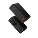 Snabbladdare 100W 4 portar 2× USB C 2× USB A PD GaN laddare Typ C med dubbel USB C-kabel EU-kontakt 100V–240V telefonladdning 2