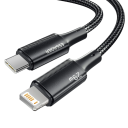 Snabbladdningskabel 2m USB C till iPhone Lightning 29W 3A datakabel för snabbladdning Hållbar hårdkabel iOS-enheter 5
