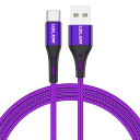 Snabbladdningskabel USB A till USB C 50cm 3A flätad nylonkabel Snabbladdningsmobiltelefon 15