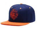 Snapback com estampa de leão - Azul-laranja 2