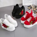 Sneakers alla caviglia da donna con fiore 4