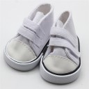 Sneakers alla caviglia in velcro per bambola Scarpe in tessuto con due cinturini e suola bianca Taglia 5 cm Facile da indossare 1