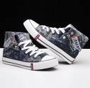 Sneakers alte in denim da uomo J1474 5