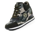 Sneakers da donna alla caviglia con motivo militare 1