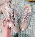 Sneakers di lusso da donna con strass J1130 8
