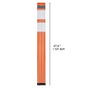 Sněhové kolíky reflexní sada 100 kusů délka 121,5 cm průměr 1 cm skelná vlákna a plast oranžové na značení silnic a příjezdů 2