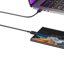 Snel opladen Dubbele USB C naar USB C kabel 1m 45W PD 5A Supersnel opladen en datakabel Type-C 480Mbps Type C oplaadkabel 2