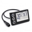 Snelheidsmeter voor elektrische fiets LCD-display S866 met achtergrondverlichting en 5 PAS-modi 8 x 5 x 1 cm Waterdichte 6 PIN-connector Zwart 2
