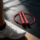Snelheidspringtouw met stalen kabel 3 m Aluminium handvatten 16,8 cm met lagers Vervangend kabel en tas Voor crossfit en cardio 2