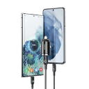 Snelle autolader 33W met USB A- en USB C-poorten, sigarettenaanstekerlader voor in de auto, universele snelle telefoonlader 3